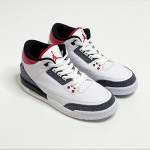 Nike Air Jordan 3 Retro SE Fire Red Denim Sneakers